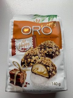 Happy Oro caramel wafer cookies